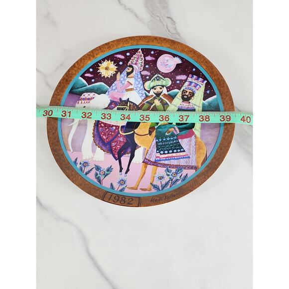 Hedi Keller Nativity Three Magic King 9 1/2" Decor Plate 1982 Porcelain German - Picture 12 of 12